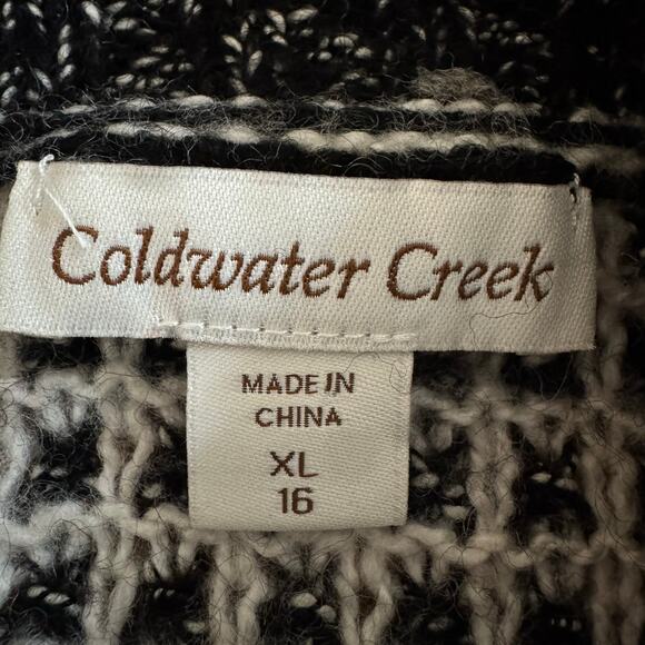 Coldwater Creek Woman's Size XL Cowl Neck Wool Blend Gray Sweater - Picture 3 of 4